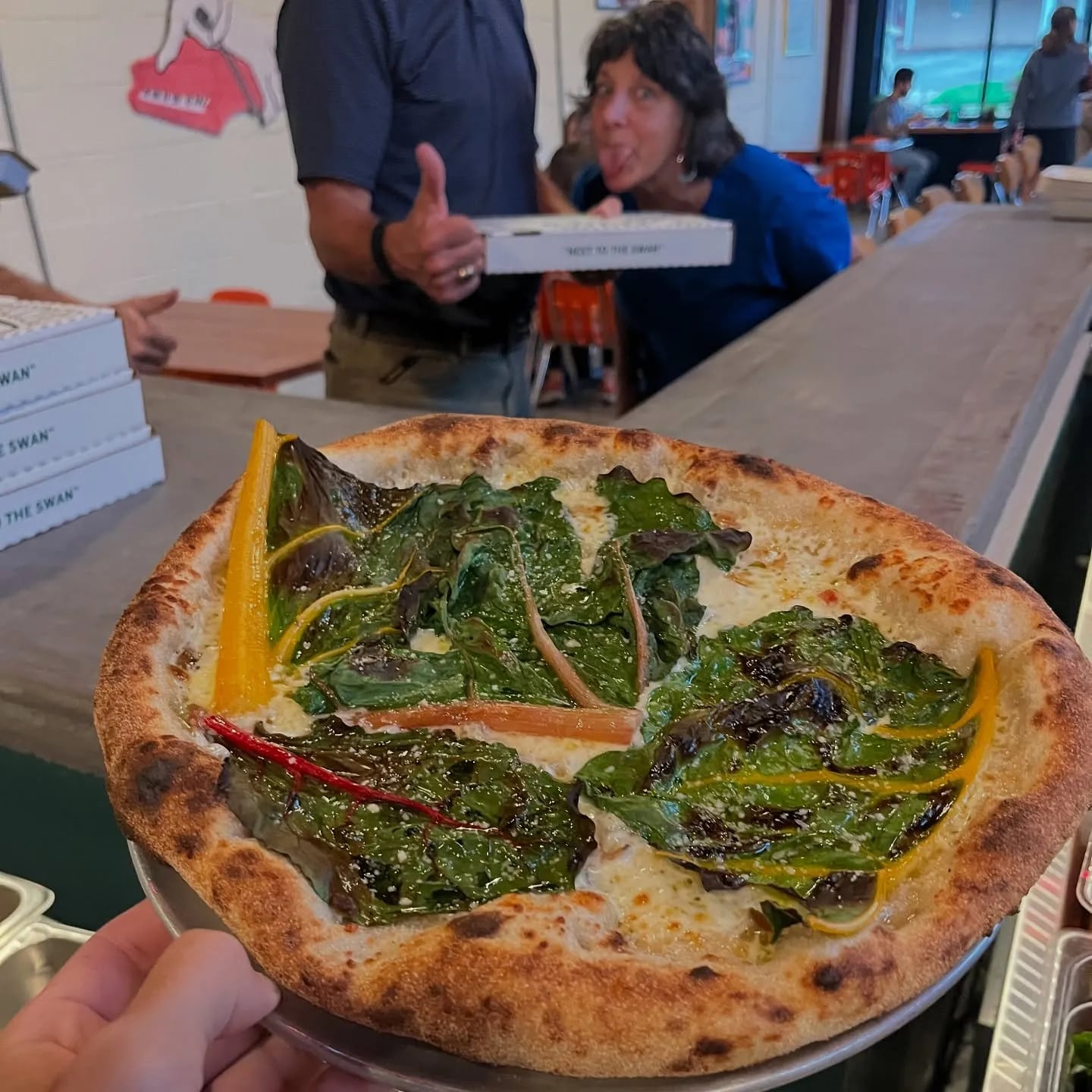 House garlic paste & Rainbow chard