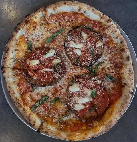 House tomato sauce, mozzarella, fried eggplant, parmesan, basil