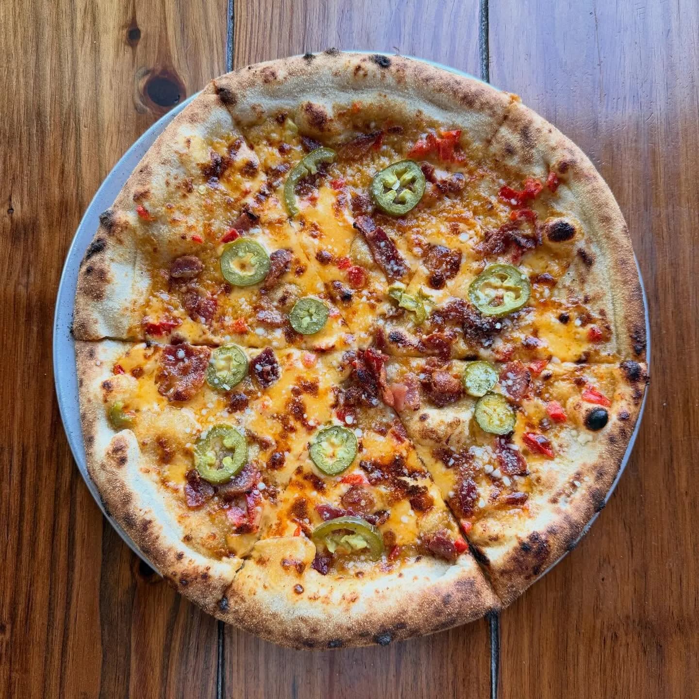 Pimento cheese(pâté of the South), bacon, pickled jalapeño